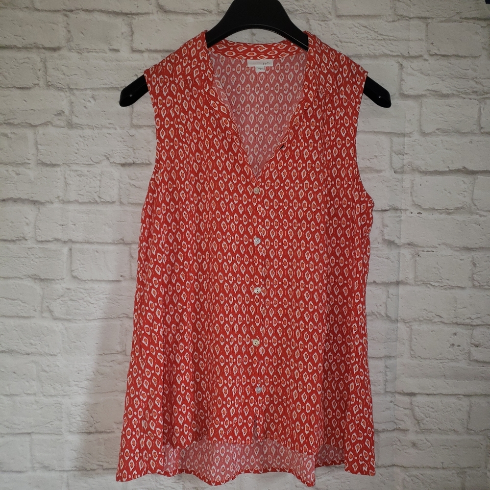 J. Jill Sleeveless Button Down Top Size Medium